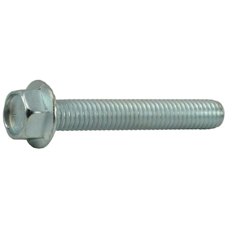 Midwest Fastener Grade 5, 3/8"-16 Flange Bolt, Zinc Plated Steel, 2-1/2 in L, 4 PK 34813